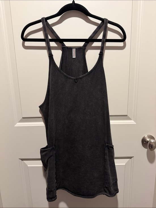 FP Movement by Free People Tops - FP Movement by Free People Hot Shot Romper Washed Black with Pockets